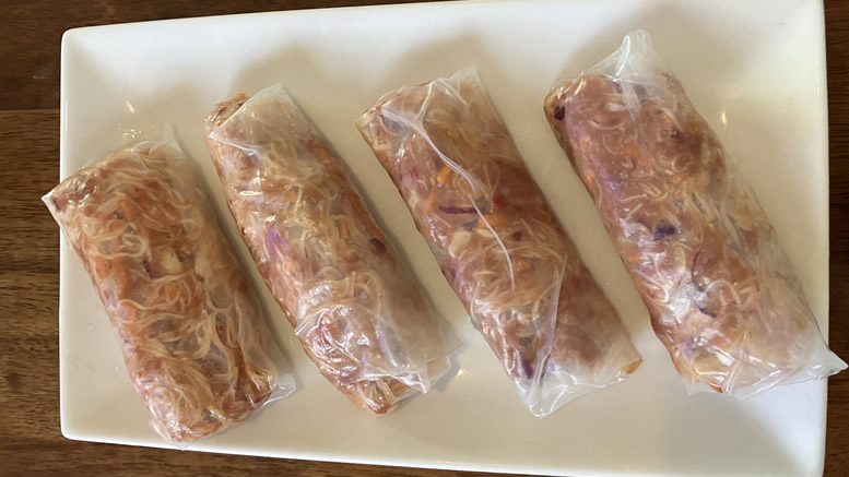 Corned Beef Rice Paper Rolls