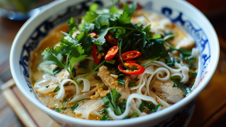 khao piak sen lao wet noodles