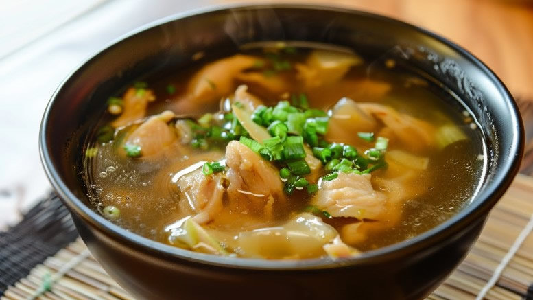 sesame chicken in soup