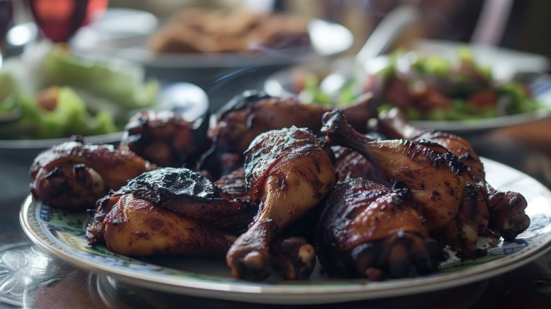 Singaporean smoked spicy chicken